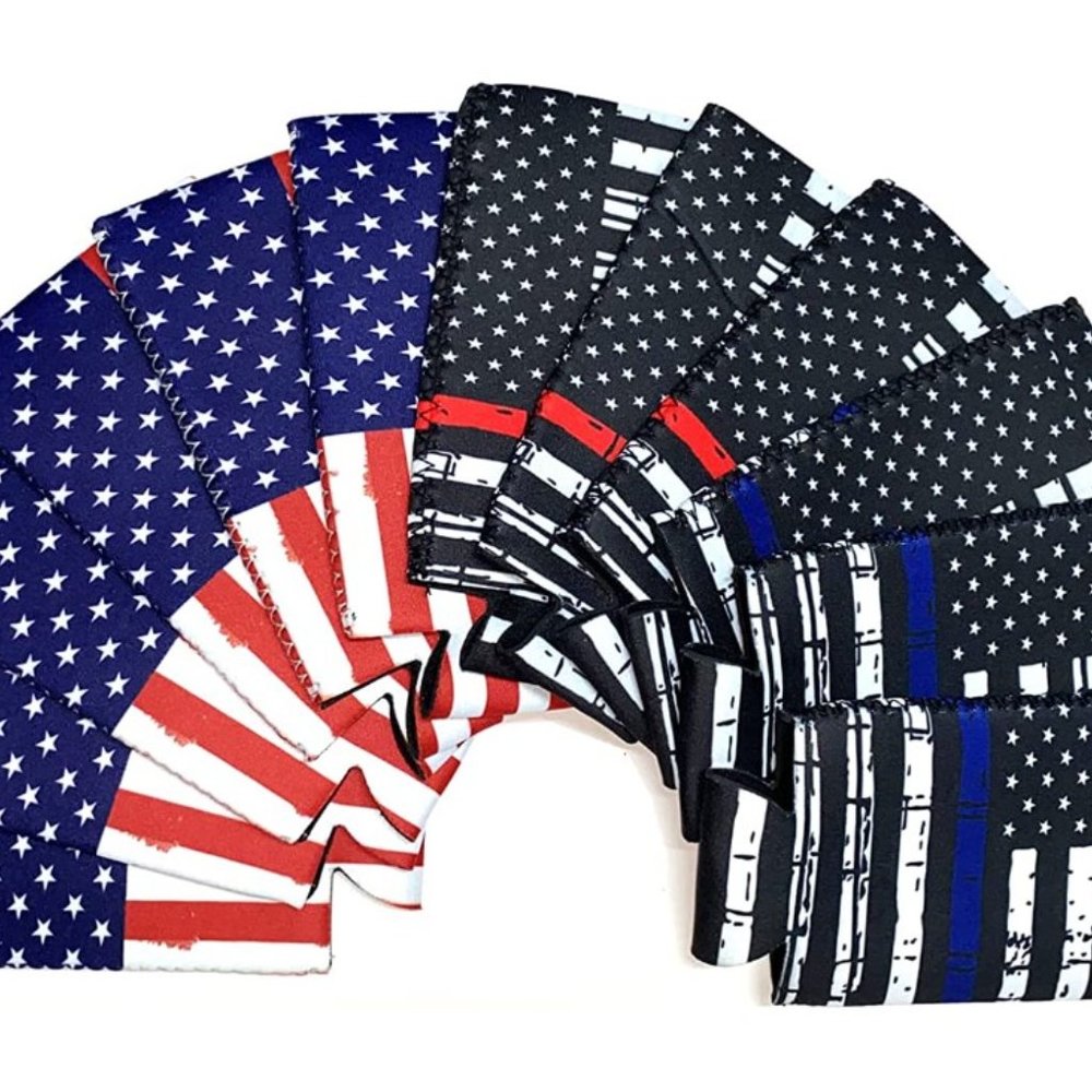 Patriotic American Flag Koozie 1 Sleeve - Picture 4 of 4